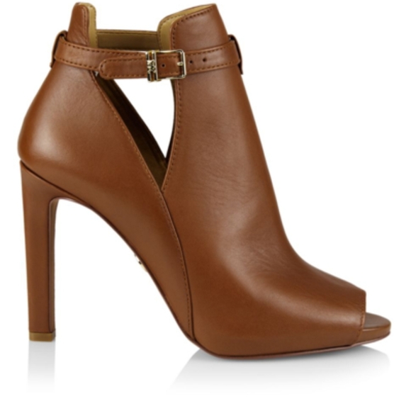 Michael Michael Kors Lawson Open Toe Bootie Womens Sz 7  Heel Ankle Boots NEW - Picture 6 of 14